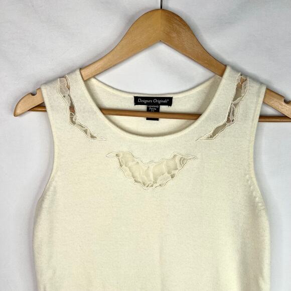 Vintage Designers Originals Cream Luxelon Tank Top PS - Picture 4 of 12